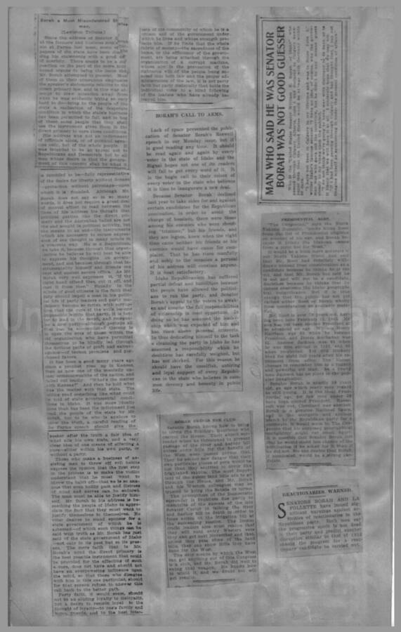 Politics - Speculation on Borah for President 1912-1916 Page 82