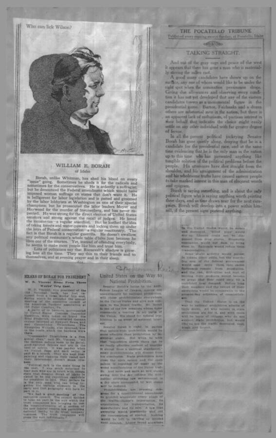 Politics - Speculation on Borah for President 1912-1916 Page 83
