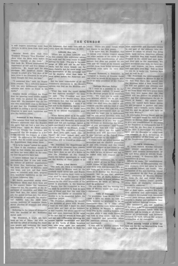 Politics - Speculation on Borah for President 1912-1916 Page 86