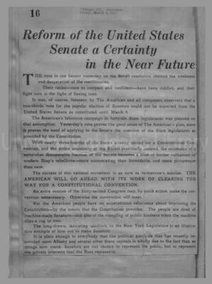 Politics - Direct Election of Senators, 1910-1913 Page 16