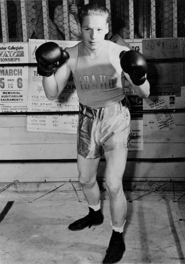 Laune Erickson, University of Idaho boxer - 1940 and 1941 NCAA Champion; 165 lbs. 1947 NCAA Champion; 175 lbs.