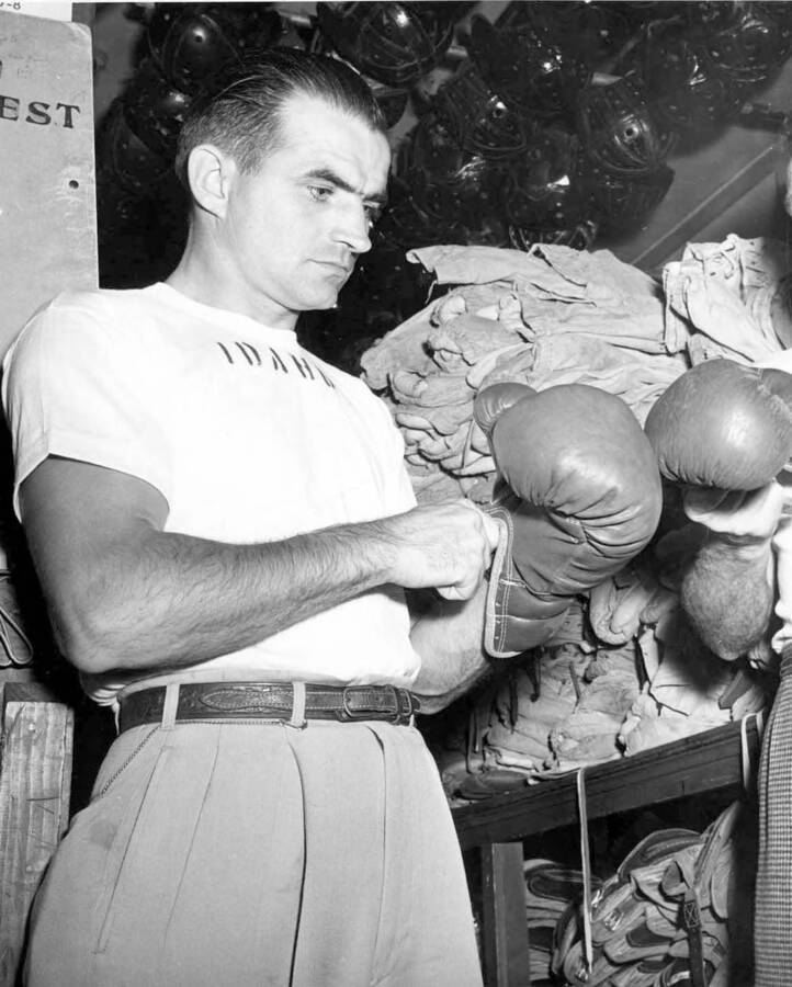 Frank Young, University of Idaho boxing coach - Frank Young, Boxing Coach [Date: 1950]