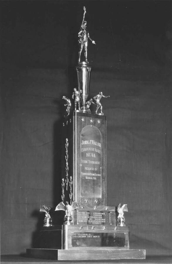John J Walsh's NCAA boxing trophy.
