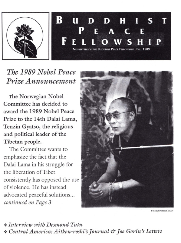 Buddhist Peace Fellowship, Fall 1989