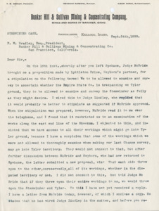 Burbidge discusses proposals to view the mining operations in question during the Stemwinder Case; 2 pages.