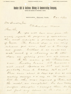 Burbidge discusses the progress of the Stemwinder Case as well as other matters; 4 pages, handwritten.