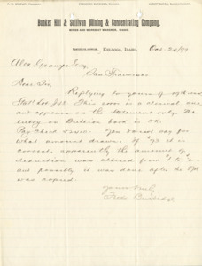 Burbidge discusses accounting issues; handwritten.