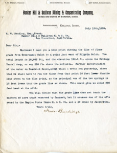 Burbidge explains the location of a flume as it is drawn on a blueprint.