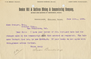 Burbidge informs Granger of money accounts.