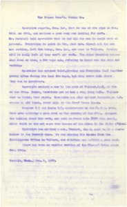 Operative mentions men who are out of work are leaving town, the activities of various union members.