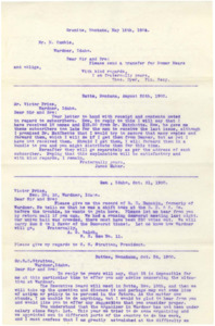 8 letters, all discussing union business; two pages.