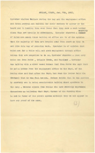 Operator reports that mostly non-union men are currently seeking employment, speculation on spotters in the union camps.
