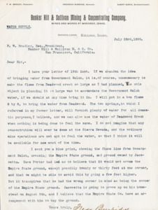 Burbidge informs Bradley of possible water supplies.