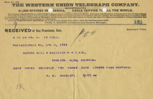 Bradley reports on his travel plans.