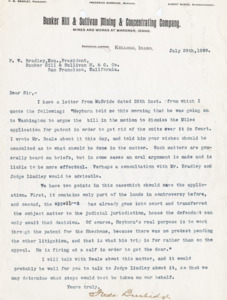 Burbidge discusses legal matters involving Mr. Heyburn.