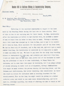 Burbidge discusses running a boarding house; 2 pages.