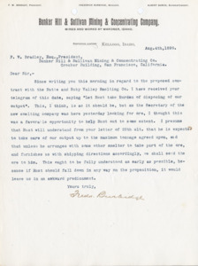 Burbidge discusses ore contracts.