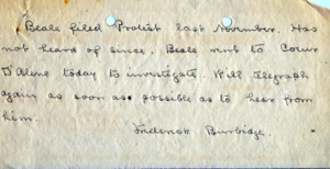 Possibly decoding previous telegram; handwritten.