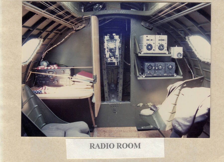 Photograph of the radio room in exhibition B17