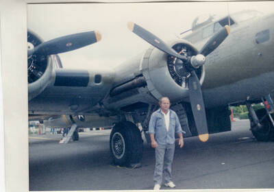 Photograph of Calnon Jr. outside exhibition B17
