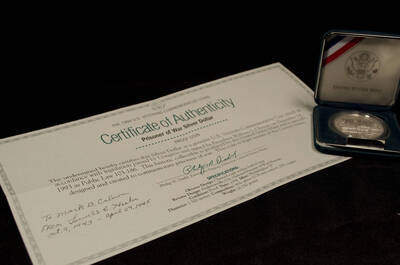 Coin minted by the United States Mint for POWs remembrance. Legal tender.