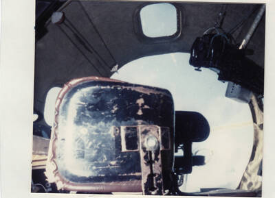 Photograph of B17 Gun Seat in exhibition B17