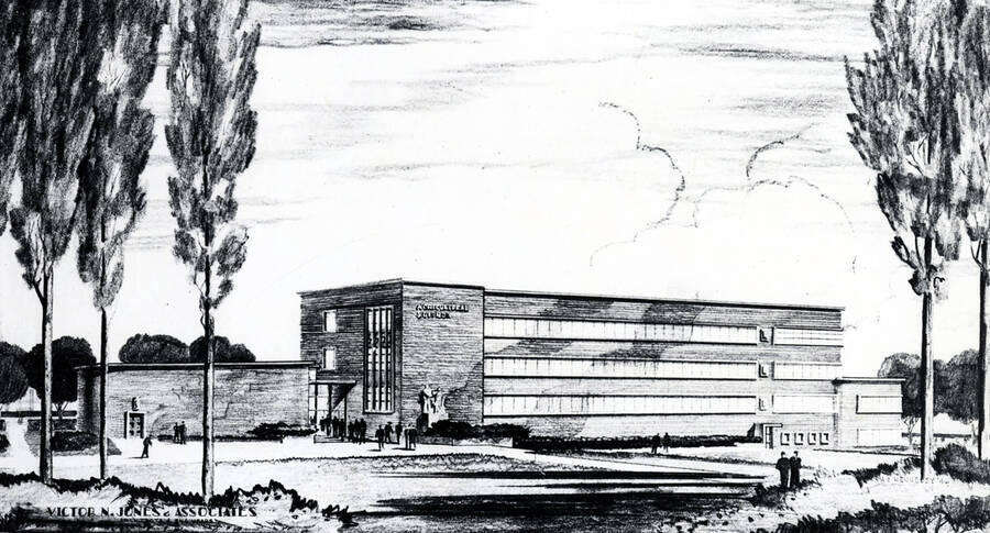 1949 illustration of Agricultural Science Building. [PG1_111-01]