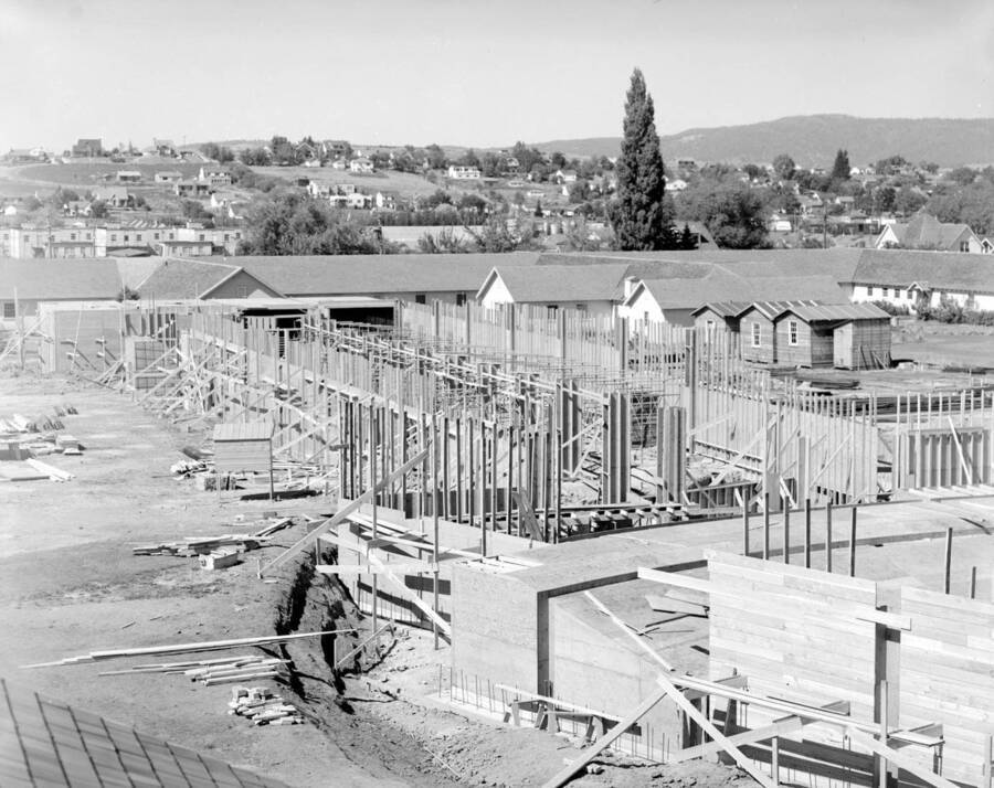 July 10, 1949 photograph of the Agricultural Science Building under construction. [PG1_111-16b]