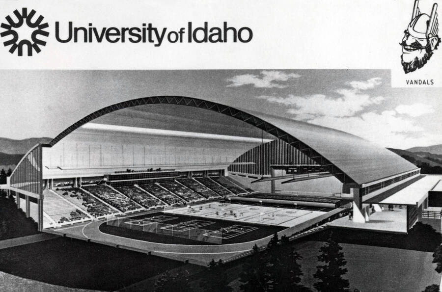 Kibbie-ASUI Activity Center, University of Idaho. Architect's drawing. [147-4]