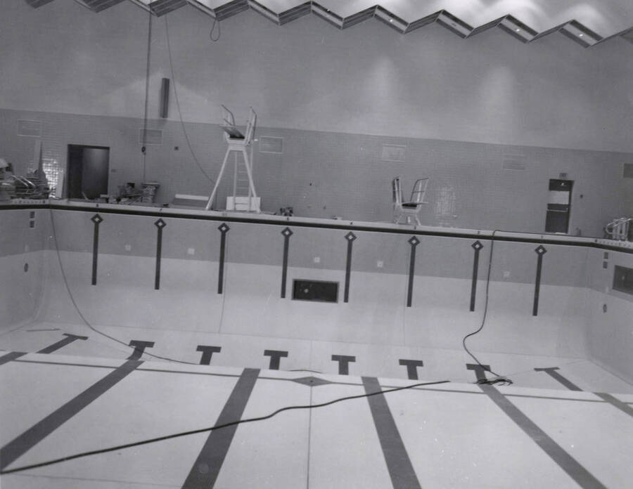 1970 photograph of the Swim Center under construction. [PG1_166-03]
