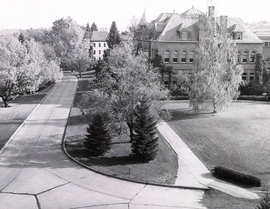 1922 photograph of Engineering Building. View from the Administration building. [PG1_56-23]