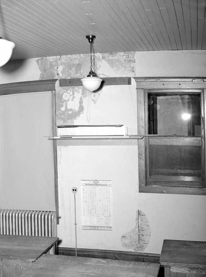 1928 photograph of Engineering Building. View of interior damage. [PG1_56-43]