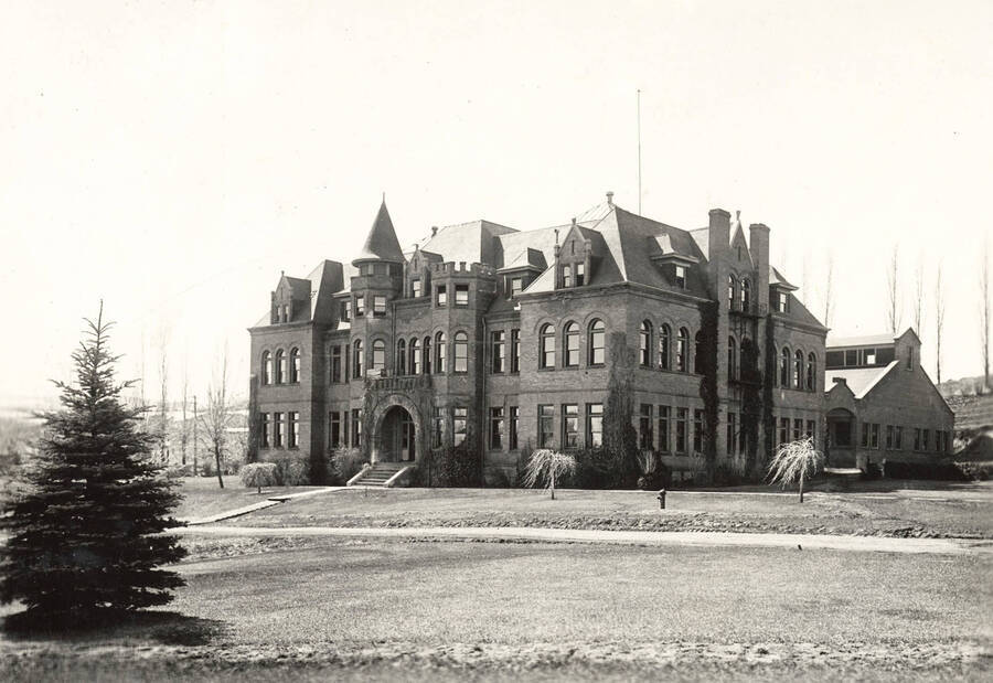 1925 photograph of Engineering Building. View from the Administration lawn. [PG1_56-05]