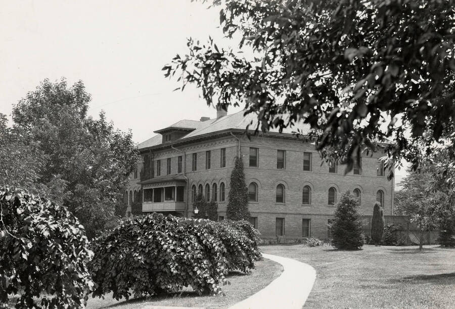 1930 photograph of Ridenbaugh Hall. View from the northwest. [PG1_58-05]