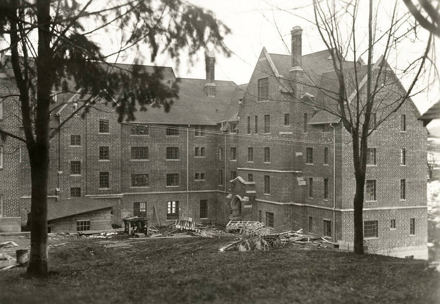 1926 photograph of Hays Hall. View of construction. [PG1_59-03]