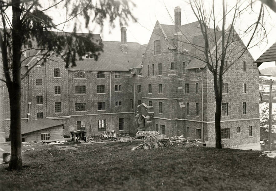 1926 photograph of Hays Hall. View of construction. [PG1_59-04]