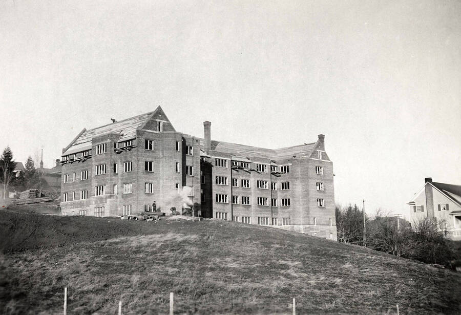 1923 photograph of Forney Hall. View of construction. [PG1_60-07]