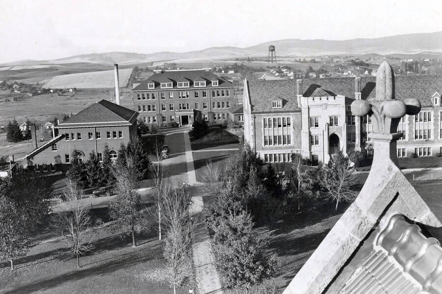Morrill Hall, University of Idaho. From top of Administration Building. [66-13]