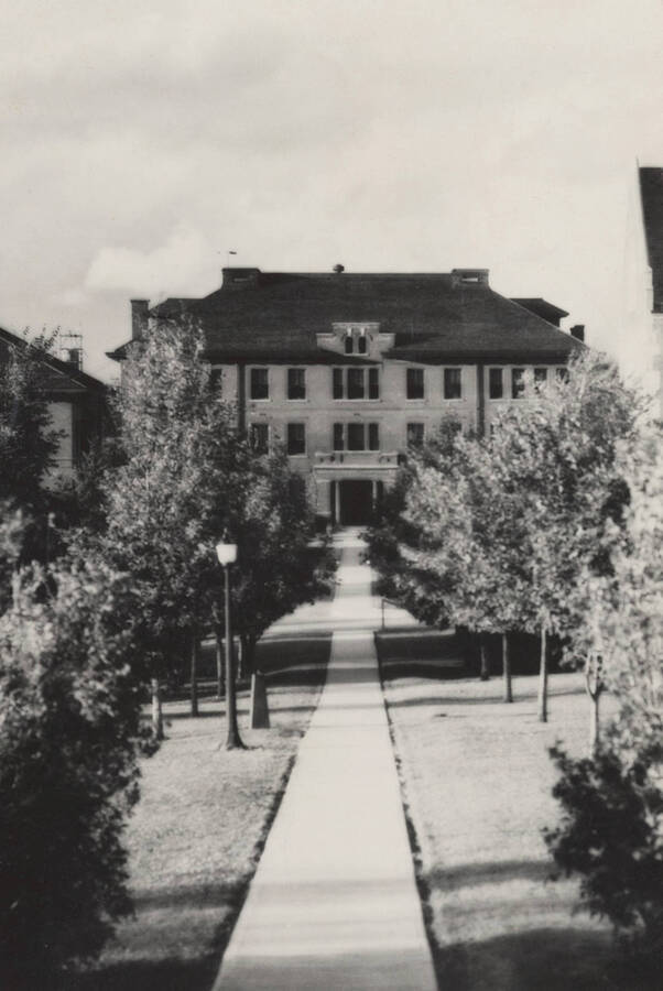 1920 photograph of Morrill Hall. View from Administration lawn. [PG1_66-07]