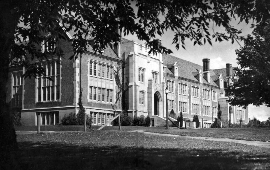 1930 photograph of Science Hall Renamed Life Sciences Building in 1964. View from the corner of University Ave. [PG1_067-30]