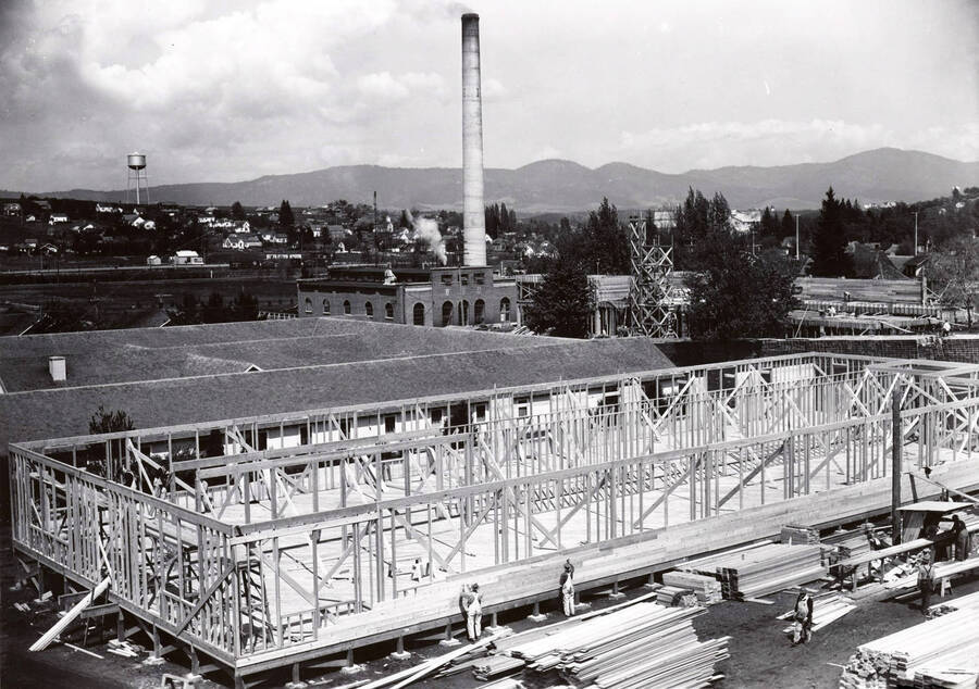 Navy Building, University of Idaho. Construction [83-2]