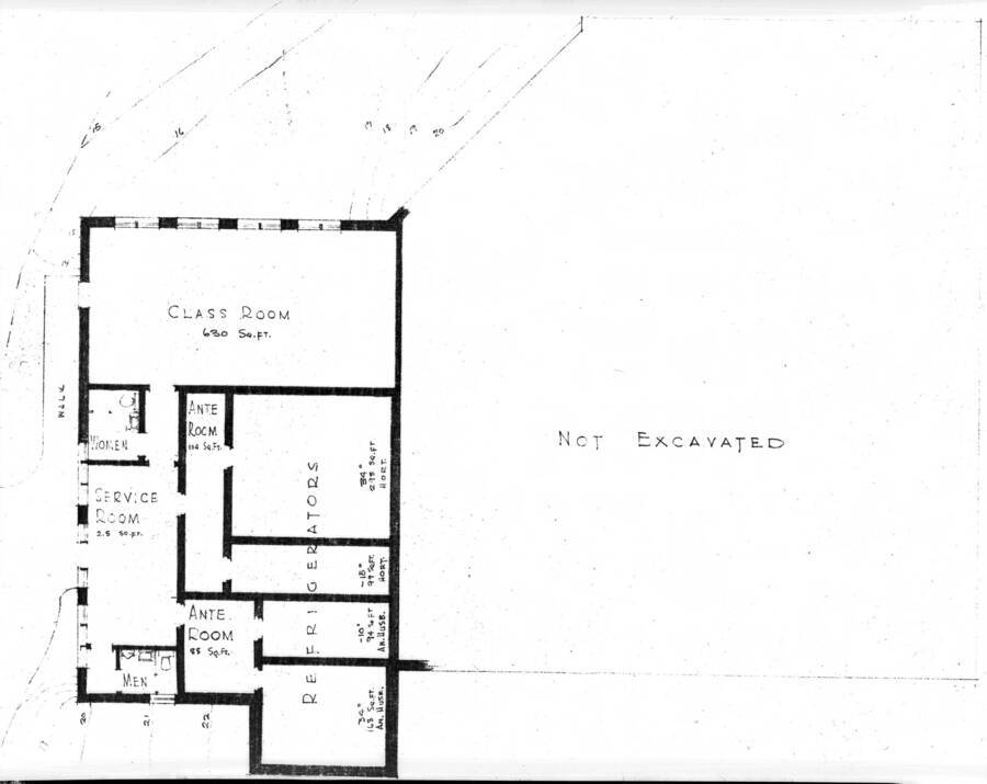 1945 photograph of Dairy Science Building. View of the floor plans. [PG1_092-18]