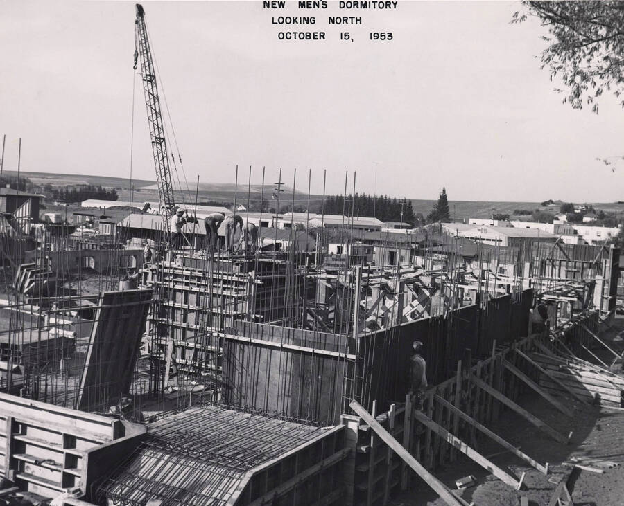 October 15, 1953 photograph of Gault Hall under construction. [PG1_095-10a]