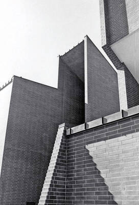 1970 photograph of the Physical Education Building.
