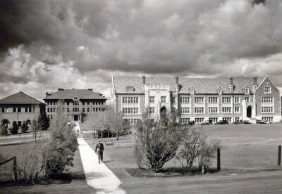 1926 panoramic photograph of University of Idaho campus. View from the Administration lawn. Donor: Biological Sciences Dept.