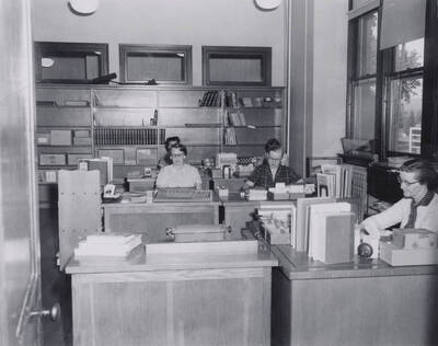 1957 photograph of the Library. Office of technical services.
