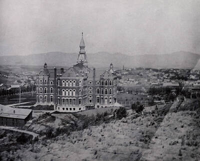 1900 photograph of Administration Building. View of Moscow in the background.