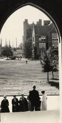 1931 photograph of Administration Building. View from the Science entryway.