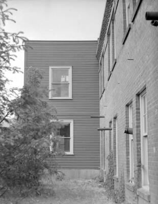 1950 photograph of Engineering Building. View of brickwork.