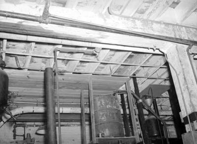 1950 photograph of Engineering Building. View of lab.